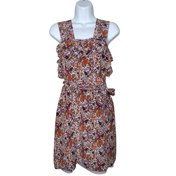 Madewell x Karen Walker Silk Floral Rosalie Ruffled Dress - Picture 5 of 16